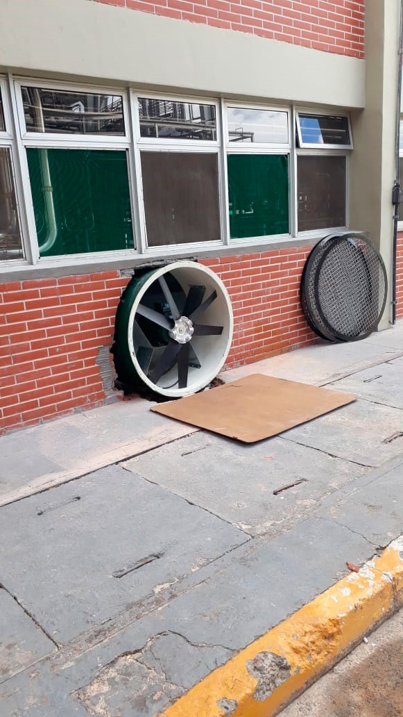 problemas com instalação indevida de equipamentos de ventilação