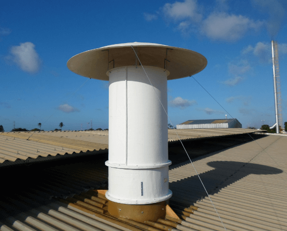 ventilação industrial insuflador de telhado com domus