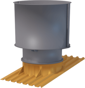 exaustor de telhado com damper industrial